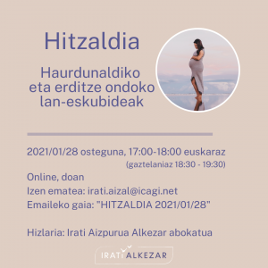 Hitzaldia: Haurdunaldiko eta erditze ondoko lan-eskubideak