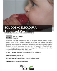 Azkoitia: Baby Led Weaning ikastaroa