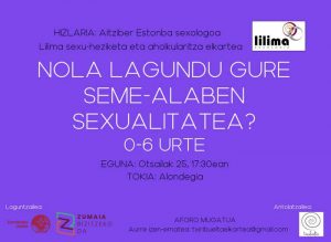 Zumaia: Nola lagundu gure seme-alaben sexualitatea