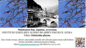 Osintxu: Bigarren eskuko azoka Osintxuko Eskolaren alde